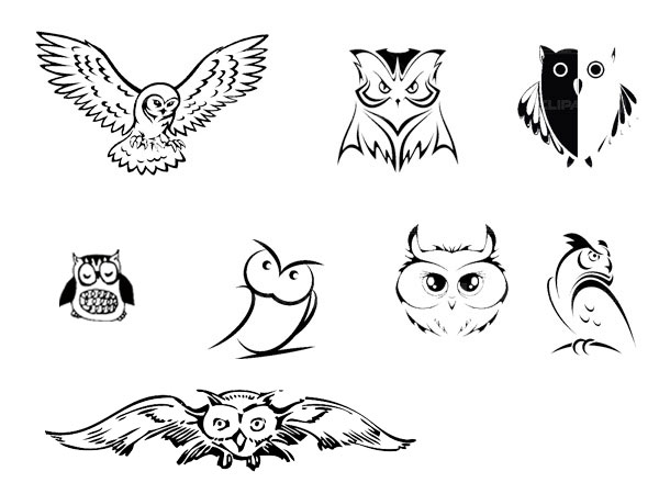 Иконки совы для логотипа